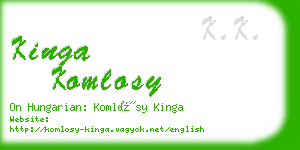 kinga komlosy business card